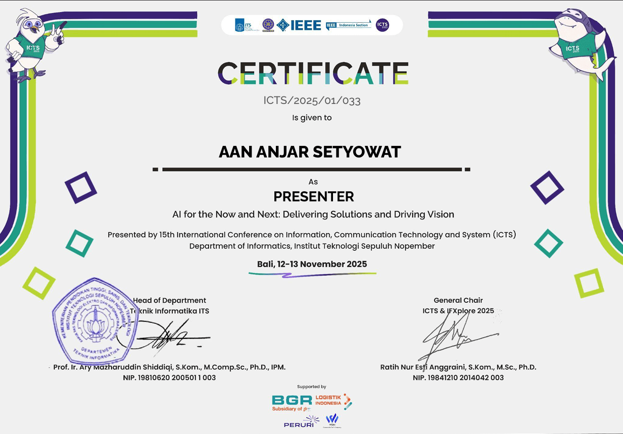 Presenter - 15th International Conference on ICTS 2025