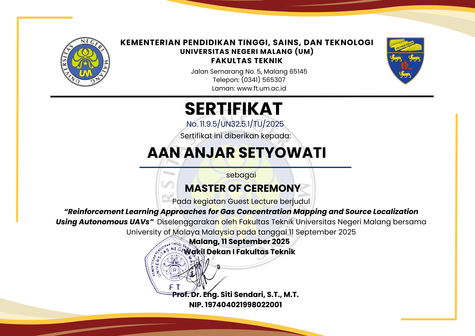 Master of Ceremony - Guest Lecture on Reinforcement Learning