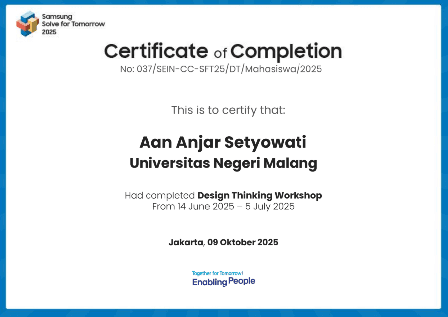 Samsung Solve for Tomorrow 2025 - Design Thinking Workshop