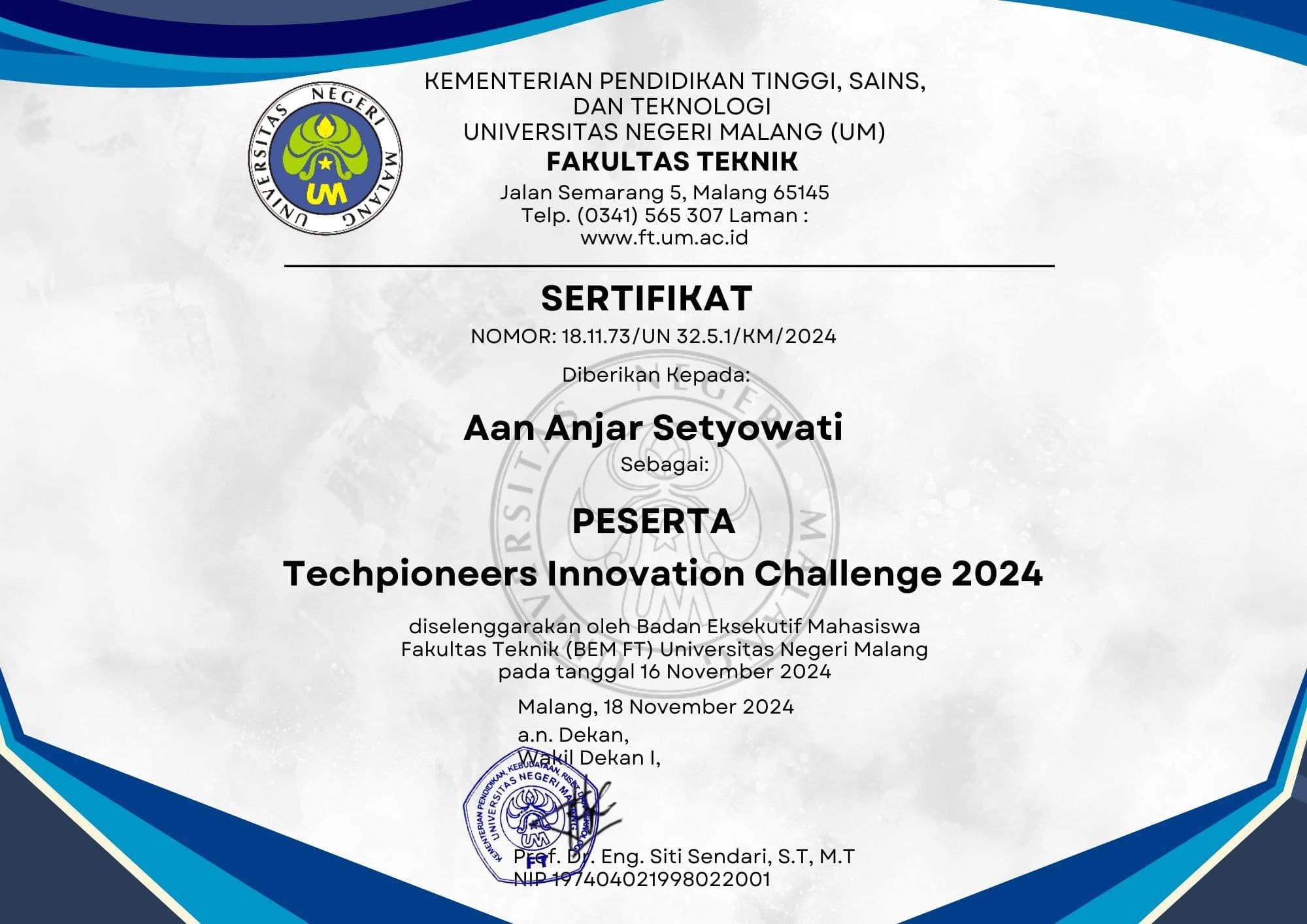 Finalist - Techpioneers Innovation Challenge 2024