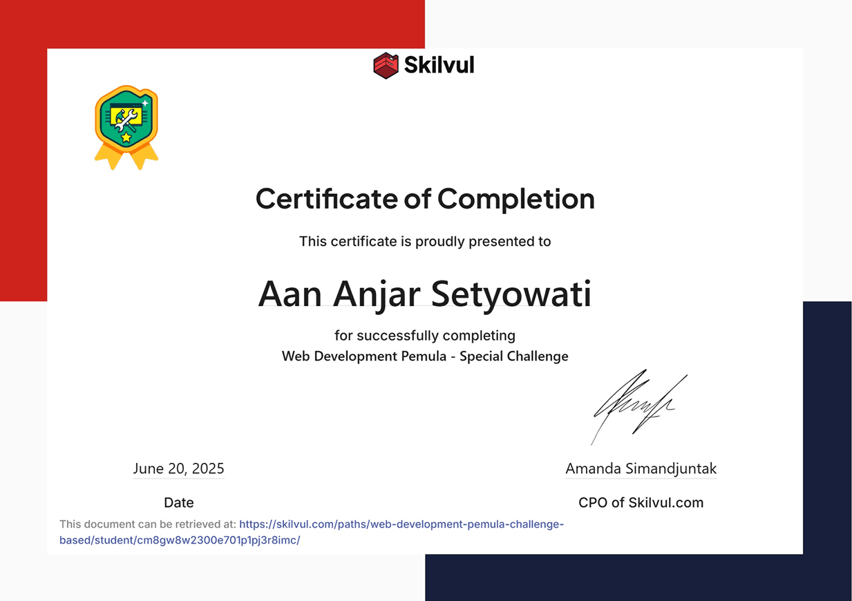 Web Development Pemula - Special Challenge (Gold)